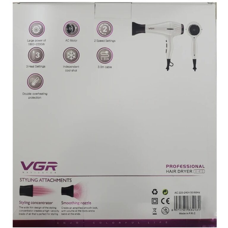 سشوار حرفه ای وی جی آر VGR V-413