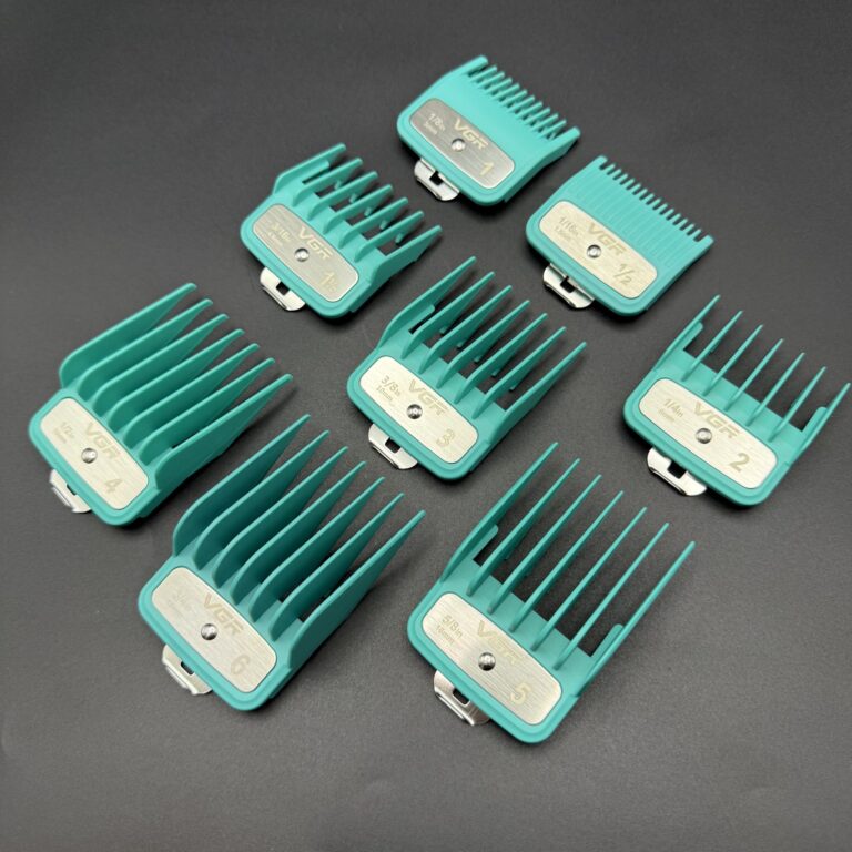 ست 8 عددی شانه ماشین اصلاح وال,وی جی آر,کیمی,dsp پایه فلزی برند vgr